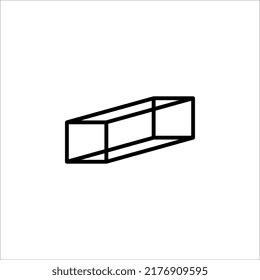 Icono de paralelograma. Elemento de figura geométrica para concepto móvil y aplicaciones web en fondo blanco