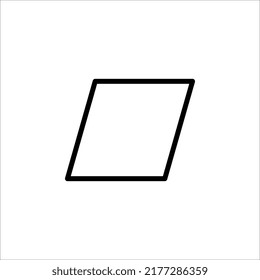 Parallelogram icon. Element of geometric figure for mobile concept and web apps on white background