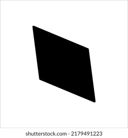Parallelogramm-Symbol. Element der geometrischen Figur für mobiles Konzept und Web-Apps auf weißem Hintergrund