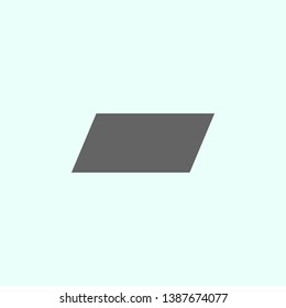 parallelogram icon. Elements of geometric figures illustration icon. Signs and symbols can be used for web, logo, mobile app, UI, UX