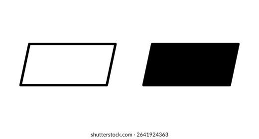 parallelogram Icon set. Symbol isolated on white background. vector illustration.