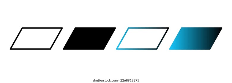 Parallelogram icon. sign for mobile concept and web design. vector illustration