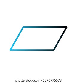 Parallelogram icon. sign for mobile concept and web design. vector illustration