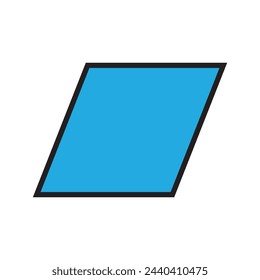 Parallelogramm Symbol Vektor Illustration Design-Vorlage