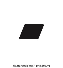 Parallelogram icon vector on a white background