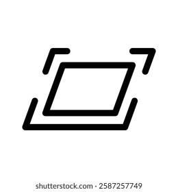 Parallelogram Icon Vector Symbol Design Illustration