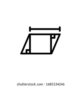 parallelogram and mathematics icon. Perfect for application, web, logo, game and presentation template. icon design line style