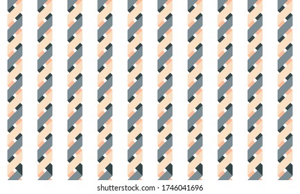 Parallelogram seamless pattern.Op-art.Parallelogram element in  orange,peach,stone and limed spruce color on white background. Vector illustration. For shirt,textile,wrapping,scarf,bandana,swimwear.