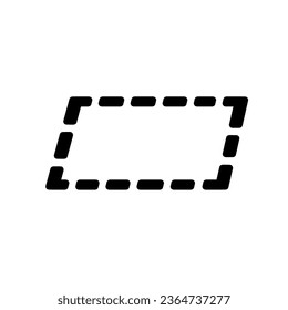 Parallelogram shape icon. Geometric figure for mobile concept and web apps on white background.