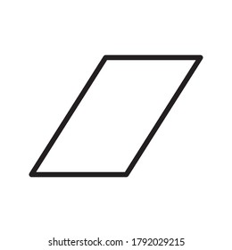 parallelogram shape illustration vector graphic. basic shape perfect for preschool learning for children and good for mathematics