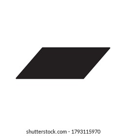 Parallelogramm-Form, Vektorgrafik. Grundform, perfekt für das Vorschulunterricht für Kinder und gut für Mathematik