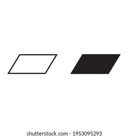 parallelogram shape illustration vector graphic. basic shape perfect for preschool learning for children and good for mathematics. eps 10
