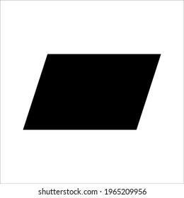 parallelogram shape illustration vector graphic. basic shape perfect for preschool learning for children and good for mathematics. eps 10

