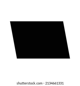 parallelogram shape illustration vector graphic. basic shape perfect for preschool learning for children and good for mathematics. eps 10