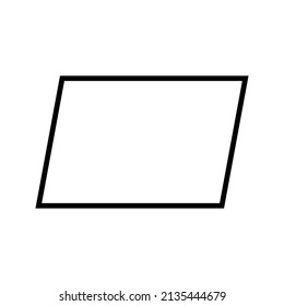 parallelogram shape illustration vector graphic. basic shape perfect for preschool learning for children and good for mathematics. eps 10