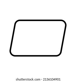 ilustración de forma paralelograma gráfico vectorial. forma básica perfecta para el aprendizaje preescolar para niños y buena para las matemáticas. Pasos 10