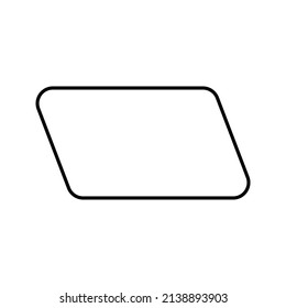 parallelogram shape illustration vector graphic. basic shape perfect for preschool learning for children and good for mathematics. eps 10