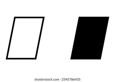 gráfico vetorial de ilustração de forma de paralelograma. forma básica perfeita para o aprendizado pré-escolar para crianças e boa para matemática	
