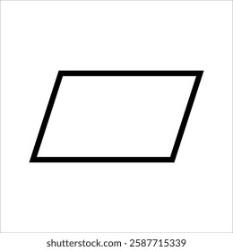 parallelogram shape illustration vector graphic. basic shape perfect for preschool learning for children and good for mathematics	
