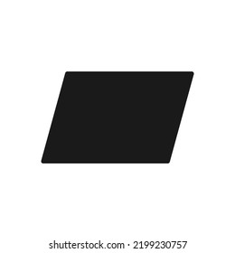 Parallelogram shape symbol vector icon for creative graphic design ui element in a pictogram illustration