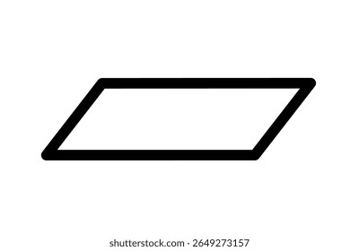 parallelogram vector on white background