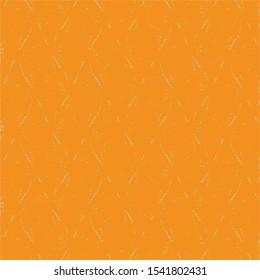 Parallelograms, vaguely contoured with a trembling and interrupted line, zigzag positioned on the orange surface. Primitive geometric drawing that seems to be made of scratches on a wall. 