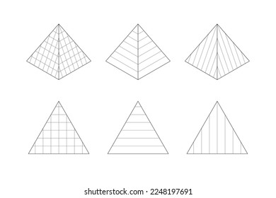 Parallels and meridians in pyramids.