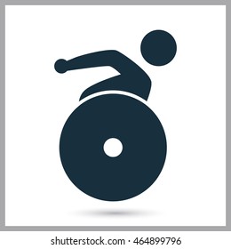 Paralympics Athlete Icon On The Background