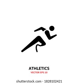 Paralympics athletics icon isolated vector athlete sign design 
