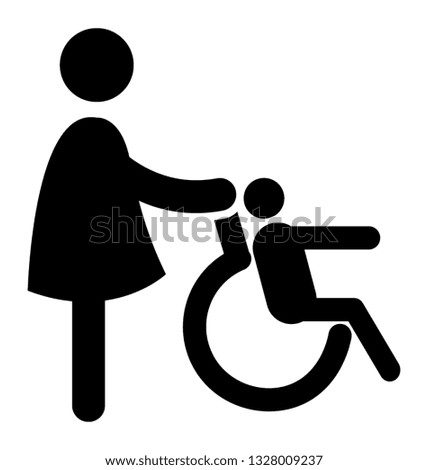 Paralyzed pictogram, ideology design.