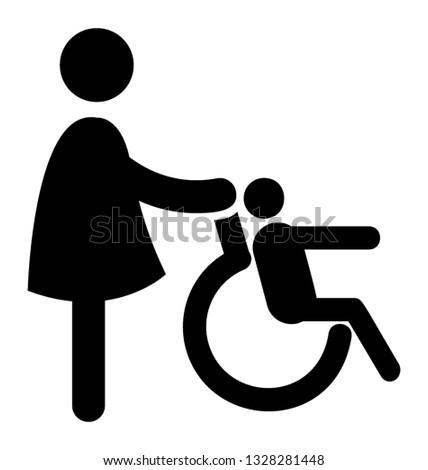 Paralyzed pictogram, ideology design.