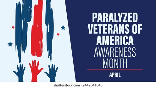 Paralyzed Veterans of and Across America Awareness Month campaign banner. Celebrating military families month.