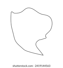 Paramaribo District map, administrative division of Suriname. Vector illustration.