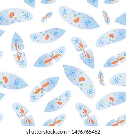 Paramecium seamless pattern. Protozoa design element stock vector illustration for education, for biological, for fabric print, for web