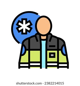 paramedic ambulance color icon vector. paramedic ambulance sign. isolated symbol illustration