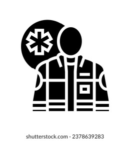 paramedic ambulance glyph icon vector. paramedic ambulance sign. isolated symbol illustration