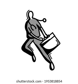 Paramedic doodle vector icon. Drawing sketch illustration hand drawn line.