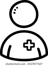 Icono de Vector de doodle paramédico e ilustración