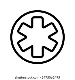 paramedic icon line vector design illustration template