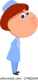 Paramedic person , illustration, vector on white background