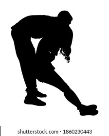Paramedic rescue patient first aid vector silhouette. Woman in unconscious drowning. Drunk person overdose. Snake attack victim rescue. CPR rescue team. Victim of fire evacuation. Earthquake rescue 