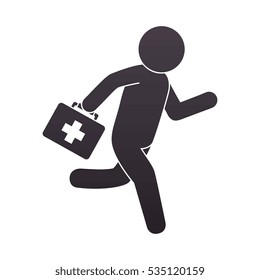 paramedic running with medical kit