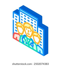paramedic team ambulance isometric icon vector. paramedic team ambulance sign. isolated symbol illustration