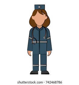 paramedic woman avatar icon image 