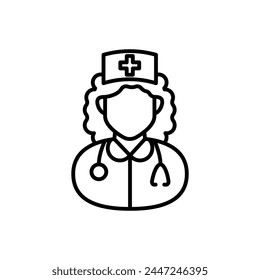 Paramedical Staff icon in vector. Logotype
