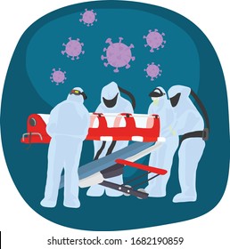 Paramedics rettet Patienten mit Coronavirus 