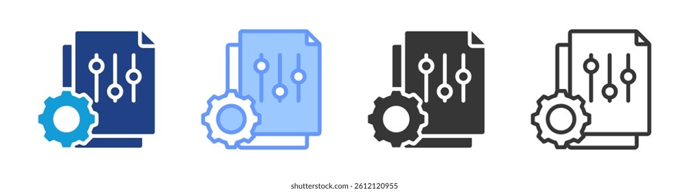 Parameter icon set multiple style collection