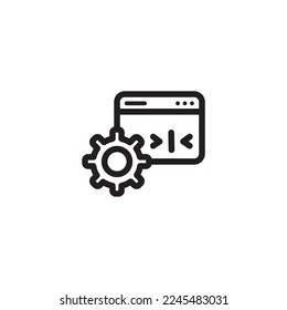 parameter setting, computer icon, vector illustration. Flat design style