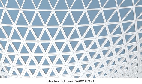 Parametric Architectural Structure – Futuristic Geometric Facade in Perspective