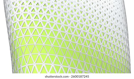 Parametric Architectural Structure – Futuristic Geometric Facade in Perspective